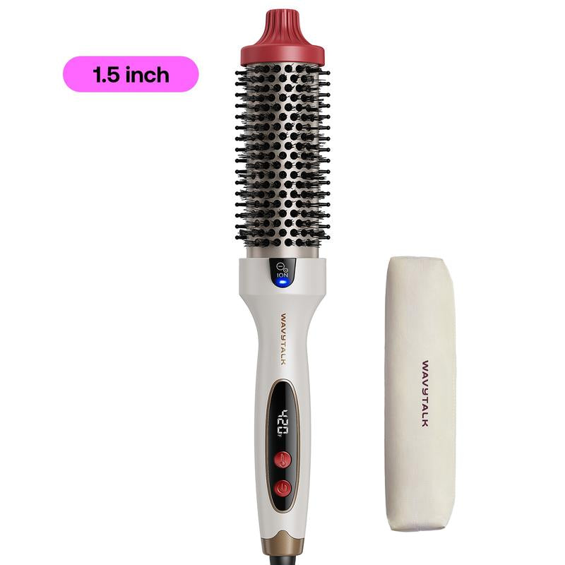 Wavytalk Blowout Boost Ionic Thermal Brush 1 1/2 Inch with LED Display, 300℉-420℉ for Different Hair Types, 120-240V Universal Voltage